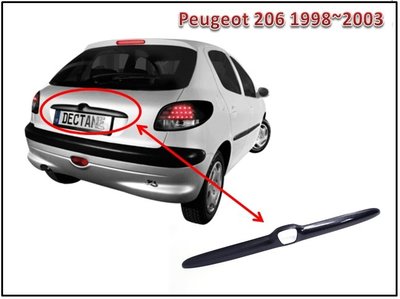 圓夢工廠 Peugeot 寶獅 206 1998~2003 改裝 卡夢 碳纖 水轉後車箱飾條 尾門飾條 後行李箱把手蓋