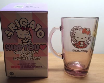 7-11 「Hello Kitty 40週年玻璃馬克杯」~~~情人節限定版