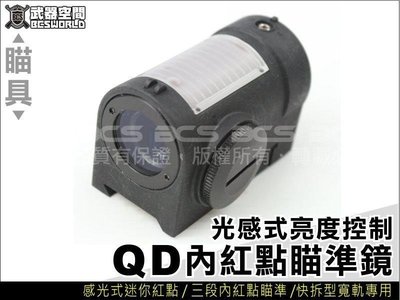 (武莊)光感式亮度控制~QD 內紅點瞄準鏡，快瞄鏡(三段內紅點)-CYD016