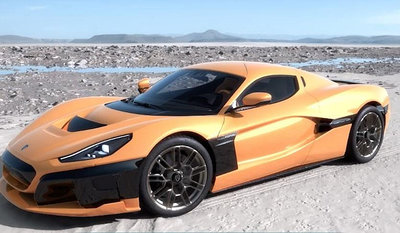 車模 仿真模型車GT Spirit 1:18 RIMAC NEVERA 2021 MAGMA ORANGE GTS 黃 橙 車模