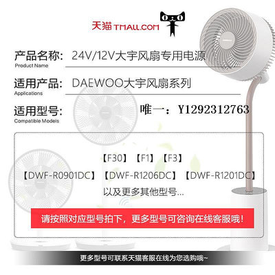 電源適配器DAEWOO大宇空氣循環落地電風扇F30/F1/F2/DWF-R1206DC/DWF-R1201DC/R090