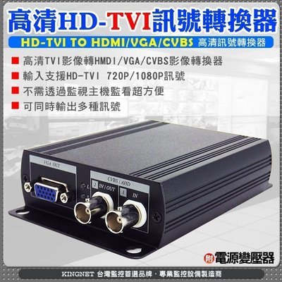 HD-TVI訊號轉換器 純監看 支援AHD1080P及720P可直接連接螢幕 免透過監控主機