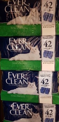 ✪毛小孩寵物店n✪Ever Clean 藍鑽 強效低過敏 超凝結貓砂42磅(約19公斤) 貓砂 礦物低過敏結塊貓砂