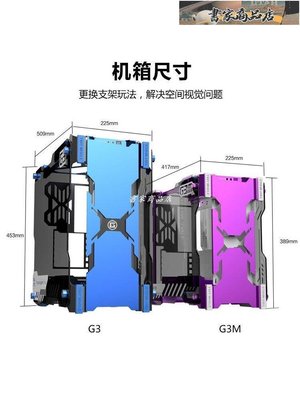 美商艾湃電競G3電腦機箱異形概念高達元素主機箱支持360水冷可豎裝顯卡臺式機全側透雙透明玻璃A中塔式