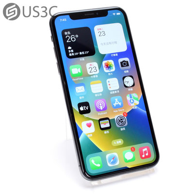 【US3C-台南店】【一元起標】Apple iPhone X 256G 5.8吋 太空灰 Super RetinaHD顯示器 廣色域顯示 防指印油外膜 二手手機
