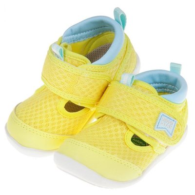 童鞋(12.5~14.5公分)Moonstar日本Hi系列黃色透氣寶寶機能學步鞋I9D993K