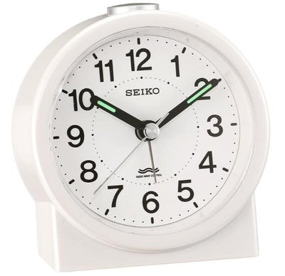 16876c 日本進口 好品質 限量品 真品 SEIKO 精工 好質感 白色 有夜燈 房間床頭櫃桌上鬧鐘時鐘鐘錶送禮禮品