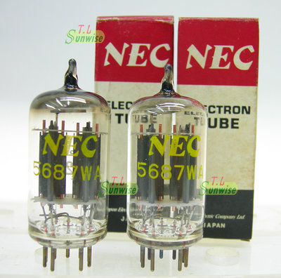 5687 ︽NO:7517 日本 NEC 5687WA (NIB) 真空管 ( E182CC ; 7119 ) 十字印模