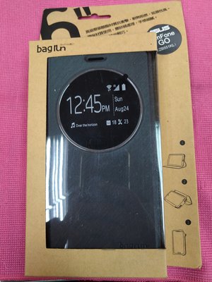 Bagrun for ASUS Zenfone GO(ZB551ML) 視窗型側掀皮套(黑)