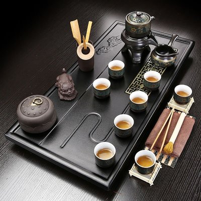 功夫茶具套裝小型茶盤茶臺家用簡約排水式小號托盤茶杯整套客廳用