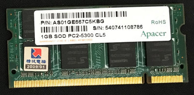 筆電用 DDR2 記憶體 1GB