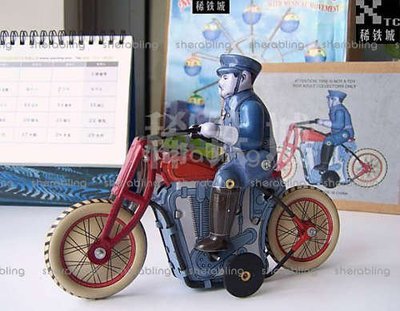 (TOYS-C__0160) 發條鐵皮玩具 出口經典懷舊 禮物電單車 電動車