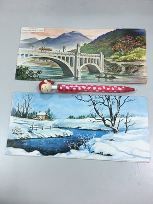 早期賀年卡.早期懷舊卡片-(台北中山橋 聖誔卡片) -早期卡片-寶島風景卡片