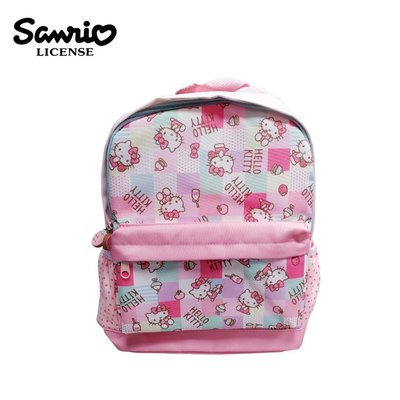凱蒂貓 方格系列 兒童背包 背包 後背包 書包 Hello Kitty 三麗鷗 Sanrio 正版授權【441640】