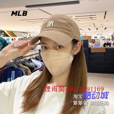 特賣-新品韓國MLB帽子NY洋基隊男女棒球帽軟頂小標揚基隊LA春夏鴨舌帽CP77
