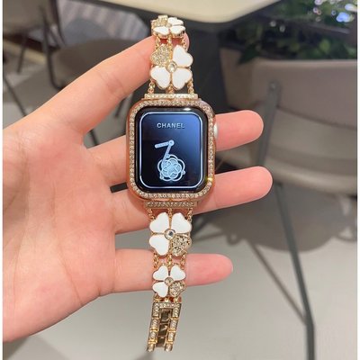 三葉草設計的 Apple watch 錶帶 + Apple watch case Diamond Metal i wat