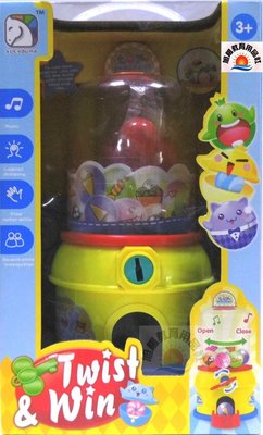 哈哈玩具屋~兒童玩具 燈光 音樂 扭蛋機 糖果機 附8顆扭蛋