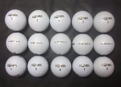 *新威全高爾夫*~特選8~9成新(HONMA D1 PLUS)稀有三層球(15顆)