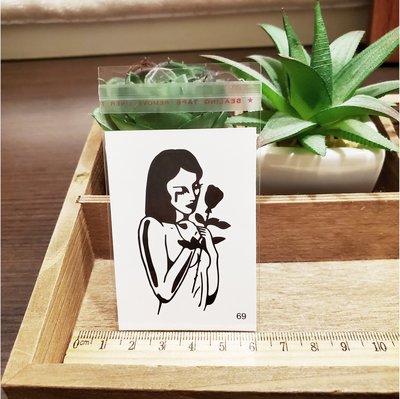 【萌古屋】百態人生69單圖 - 男女防水紋身貼紙刺青貼紙 K43