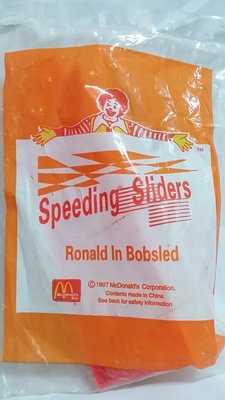 收藏品-1997年麥當勞公仔-Speeding Sliders Ronald in Bobsled(全新未使用)