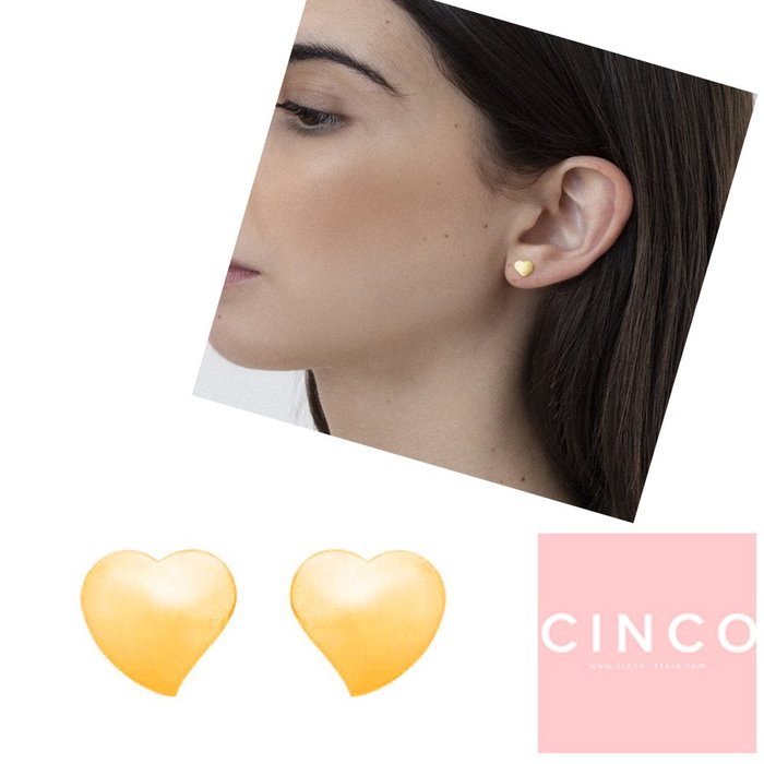 葡萄牙精品 CINCO 台北ShopSmart直營店 Juliette earrings 24K金耳環 迷你愛心耳環
