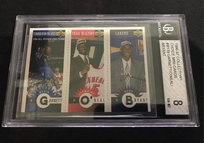 🐍1996-97 Collector’s Choice Mini-Cards #M139 Garnett/O’Neal/Bryant