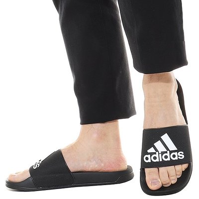 【Dr.Shoes 】Adidas ADILETTE SHOWER 黑白 防水 運動 拖鞋 男女 F34770
