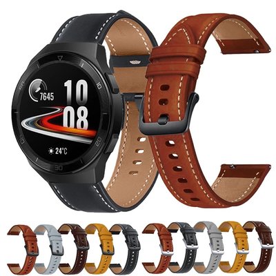 華為手錶帶 華為手錶帶  適用於華為手錶=GT2 GT3 42mm46mm/GT2e GT2 Pro GT 2E GT1高品質皮革錶帶 時尚商務錶
