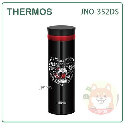 【現貨 新款】日本 THERMOS 膳魔師 米奇 米妮 真空斷熱 保冷 保溫瓶 不鏽鋼 旋蓋式 黑 JNO-352DS