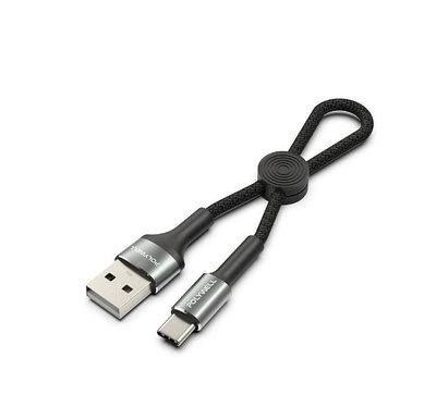 POLYWELL USB To Type-C 極短收納充電線 僅12公分線長 適合搭配行動電源使用