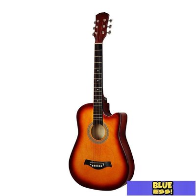 Amazon Guitar工廠直銷跨境吉他38寸椴木合板民謠吉他初學者入門-趣多多
