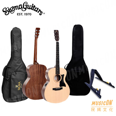 【民揚樂器】民謠吉他 SIGMA GME+ 面單木吉他 側背桃花 優惠加購原廠琴袋 Hercules吉他架