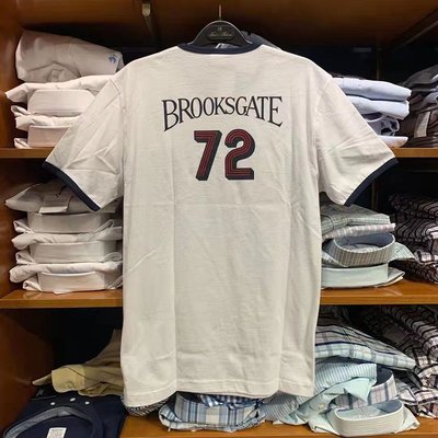 【Japan潮牌館】Brooks Brothers/布克兄弟夏季短袖T恤男白色短袖打底衫