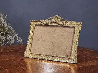 法國 純銅 古典 雕花 相框(有玻璃面) m02019【卡卡頌 歐洲古董】✬