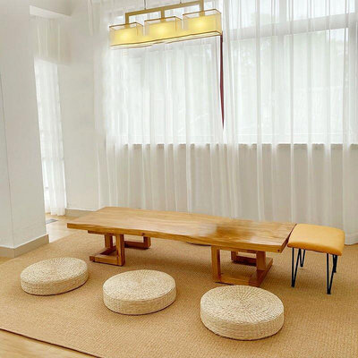 地墊日式純色地毯仿劍麻民宿大面積滿鋪臥室客廳北歐原木風素色床邊毯