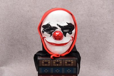 頭紗 圓臉小丑面具 日本忍者 面具 仿古面具 蝙蝠俠小丑 日本藝妓 全臉面具 面罩 面紗 【A77008802】塔克玩具