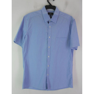 男 ~【G2000】水藍色細條紋休閒襯衫 15.5號(3C193)~99元起標~