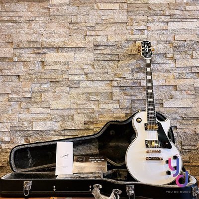 【終身保固】分期免運 贈硬盒/千元配件 Epiphone Les Paul Custom 白色 電吉他 雙線圈 孤獨搖滾