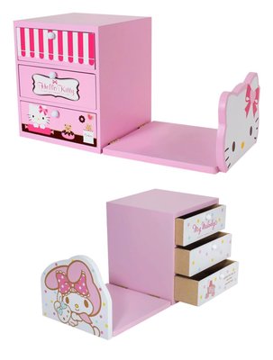 三麗鷗正版授權kitty 美樂蒂 書架置物盒