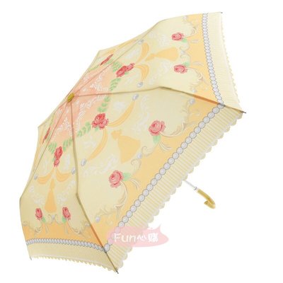 *♥:·.現貨??·:*✡日本Disney迪士尼商店♥美女與野獸 貝兒 抗UV 折傘 雨傘 陽傘 晴雨2用傘