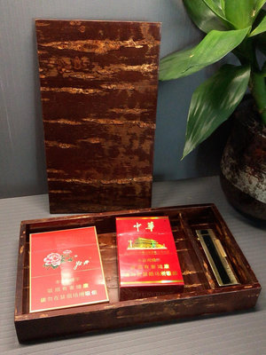 日本老櫻皮細工實木文房盒 首飾盒 煙具盒