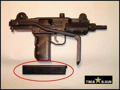 晶予玩具槍~KWC玩具槍UZI單連發版烏茲衝鋒槍(專用CO2驅動彈夾)