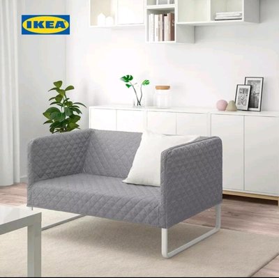 IKEA絕版雙人灰色沙發（附贈沙發套）