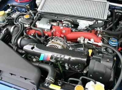 熱銷 汽車配件 適用于碳纖維2008-2014年斯巴魯Impreza翼豹WRX STI 發電機皮帶蓋