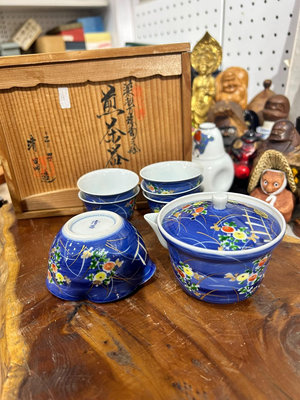 日本回流·昭和 ，京燒巨匠【平安清昌】造 ，日本煎茶道套組，
