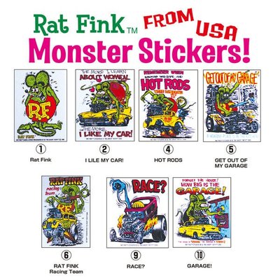 (I LOVE樂多)美原版RAT FINK rf老鼠芬克 怪物貼紙 HOT ROD風格