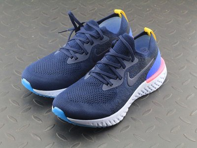 Nike Epic React Flyknit 深藍白 編織跑步鞋 AQ0067-400