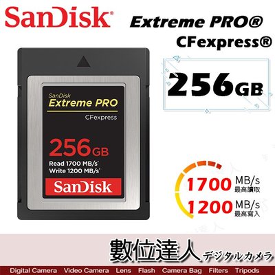 【數位達人】SanDisk Extreme PRO CFexpress 256GB 1700MB/s SD 高速記憶卡