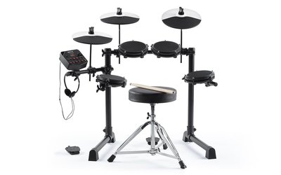 美國 Alesis Debut 兒童電子鼓 專為6~12歲孩子設計 可調式網狀鼓面 開箱組裝即可打 茗詮