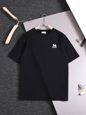 【King女王代購】 CELINE賽琳 24夏季新款圖案logo短袖T恤男女同款